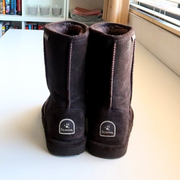 NEW Bearpaw Dorado Brown Suede & Wool Unisex Winter / Snow Boots Size 6 - Picture 12 of 15